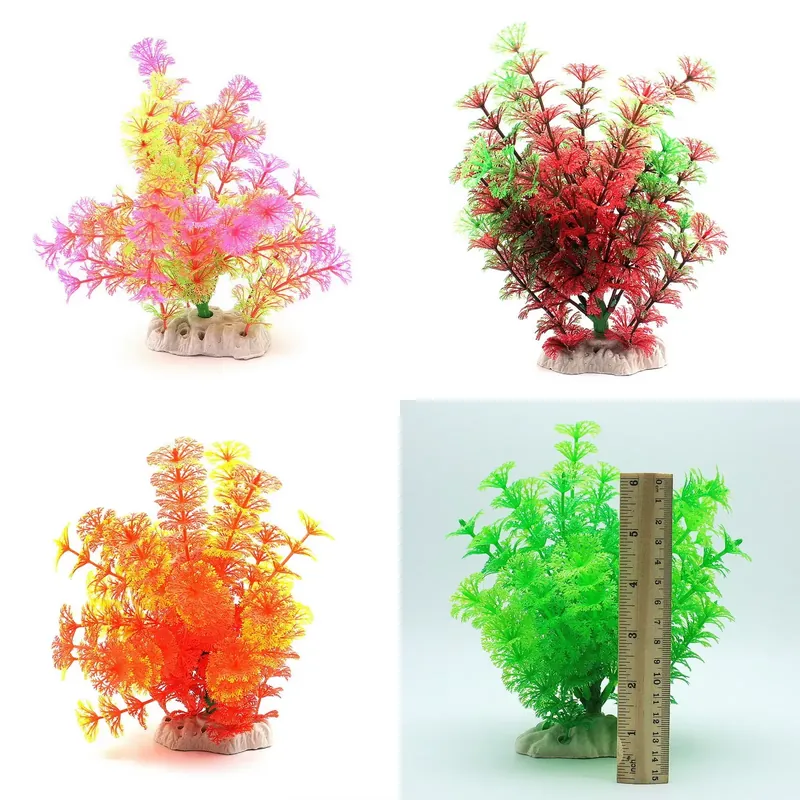 Aquarium Planted Tree - Artificial Aquarium Plants Coconut Trees Mini