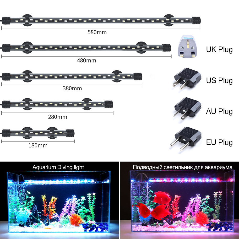 Aquarium Plant Growth Light - 90-260V Aquarium Light LED Waterproof Fish