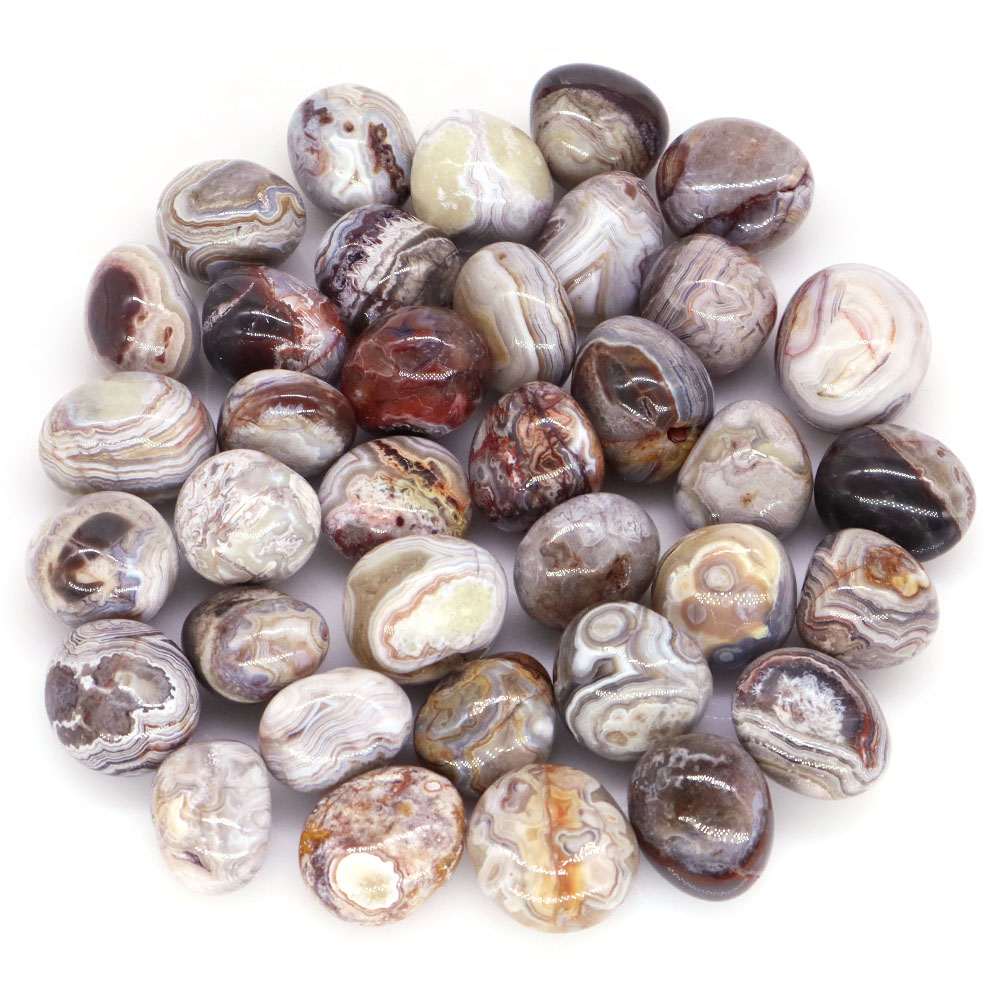 Aquarium Plant Red - Natural Red White Crazy Agate Stone