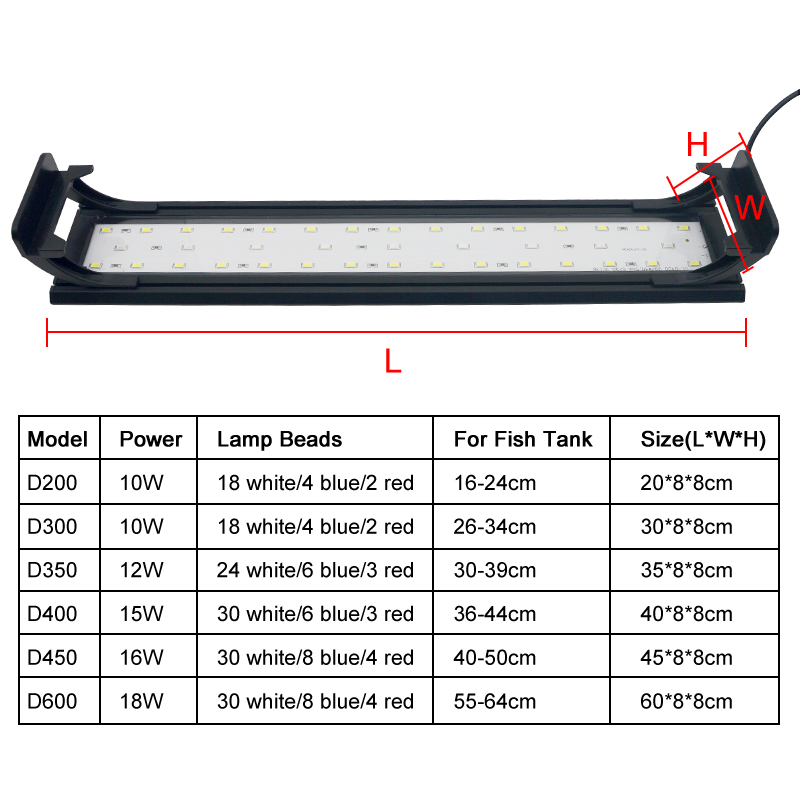 Aquarium LED Light for 16-64CM - Aquarium Plant Growth Light review and price