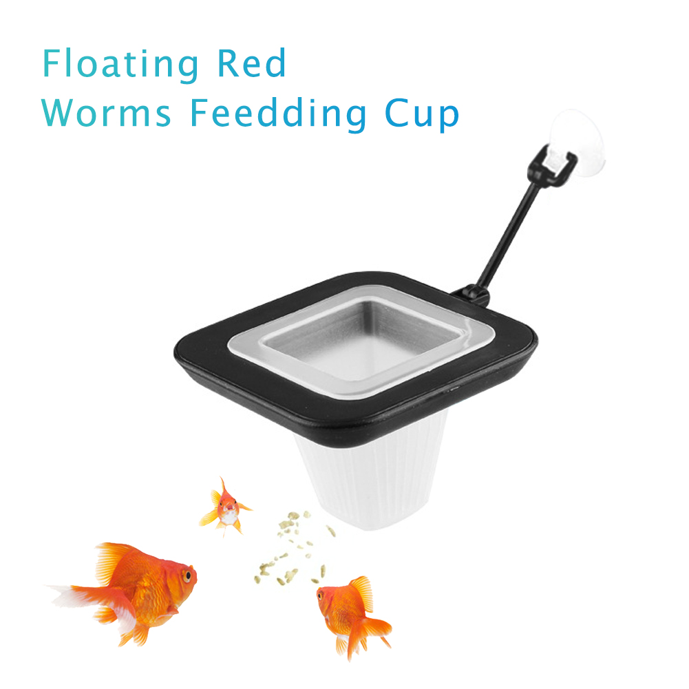Fish Tank Feeder Red Worm Cup  - Aquarium Plant Red review and price