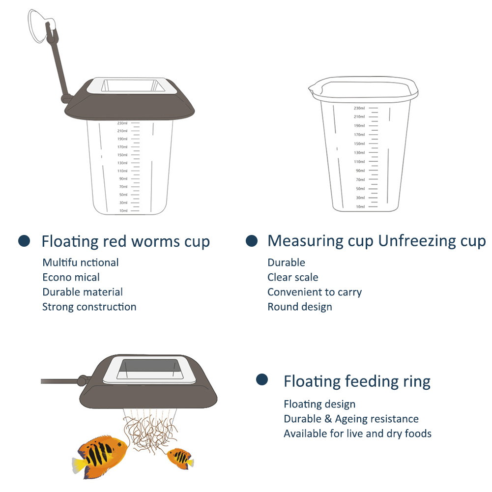 Fish Tank Feeder Red Worm Cup  - Aquarium Plant Red review and price