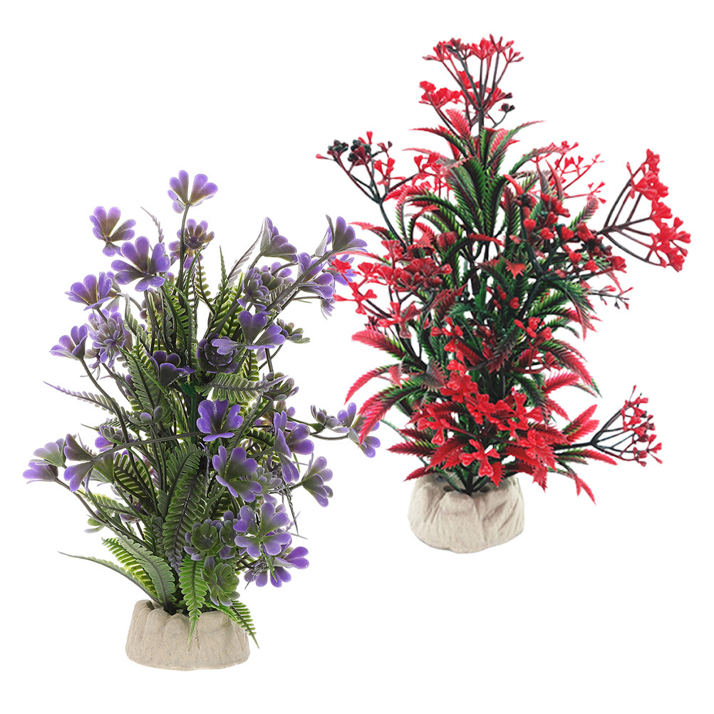 2pcs Aquarium Decor Artificial - Aquarium Plant Red review and price