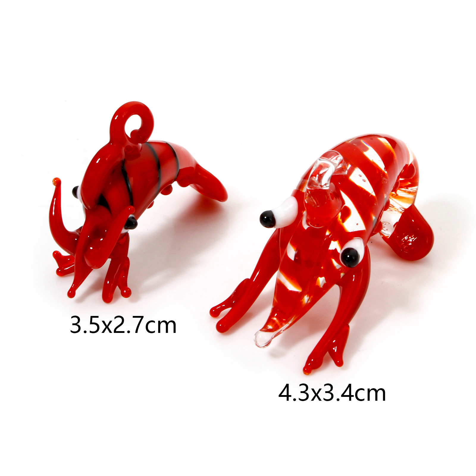 1PCs Red Lobster Lampwork Glas - Aquarium Plant Red review and price